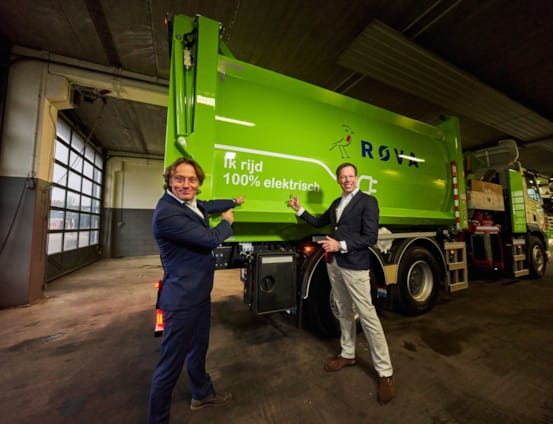 ROVA zet elektrische zijlader in bij afvalinzameling Amersfoort